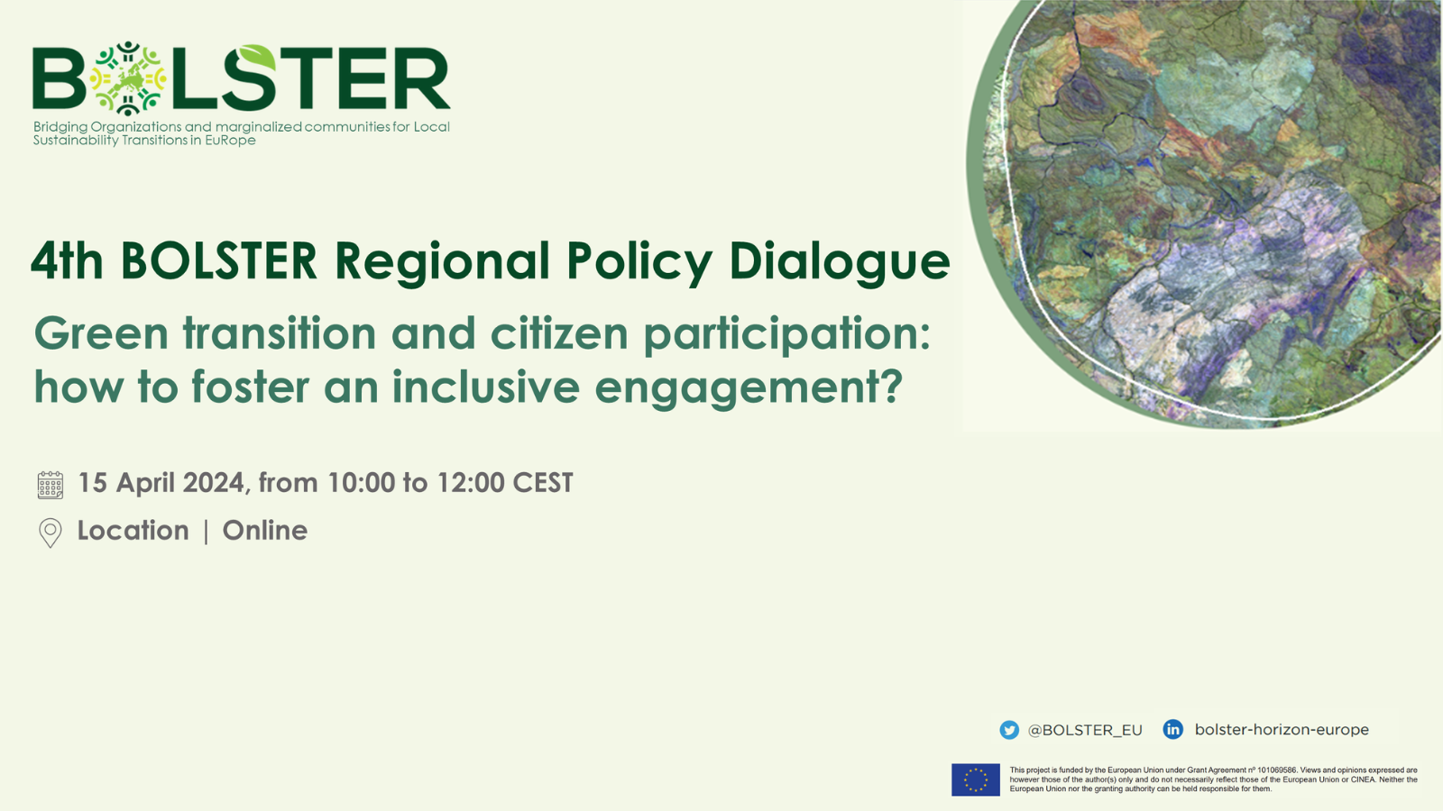 4th BOLSTER Regional Policy Dialogue